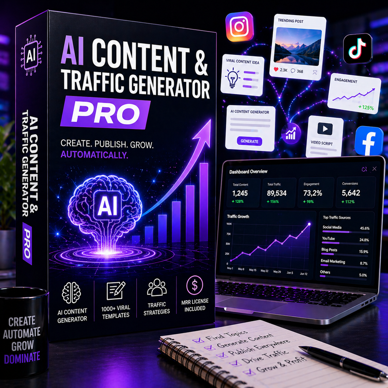 AI Content & Traffic Generator Pro (MRR Software)
